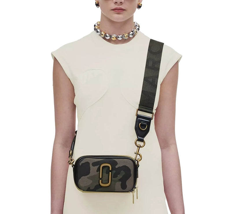Marc Jacobs Women's The Camo Jacquard Snapshot Khaki