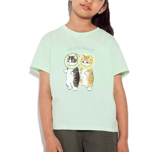 Uniqlo Kid's Mofusand UT Short Sleeve T-Shirt 51 Green