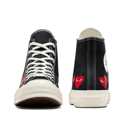 Converse x Comme des Garçons PLAY Chuck 70 Multi Heart High Top Black/Red/Egret