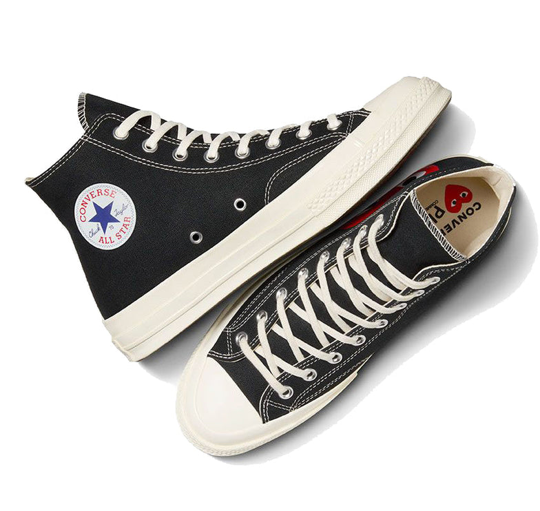 Converse x Comme des Garçons PLAY Chuck 70 High Top Black/Red/Egret