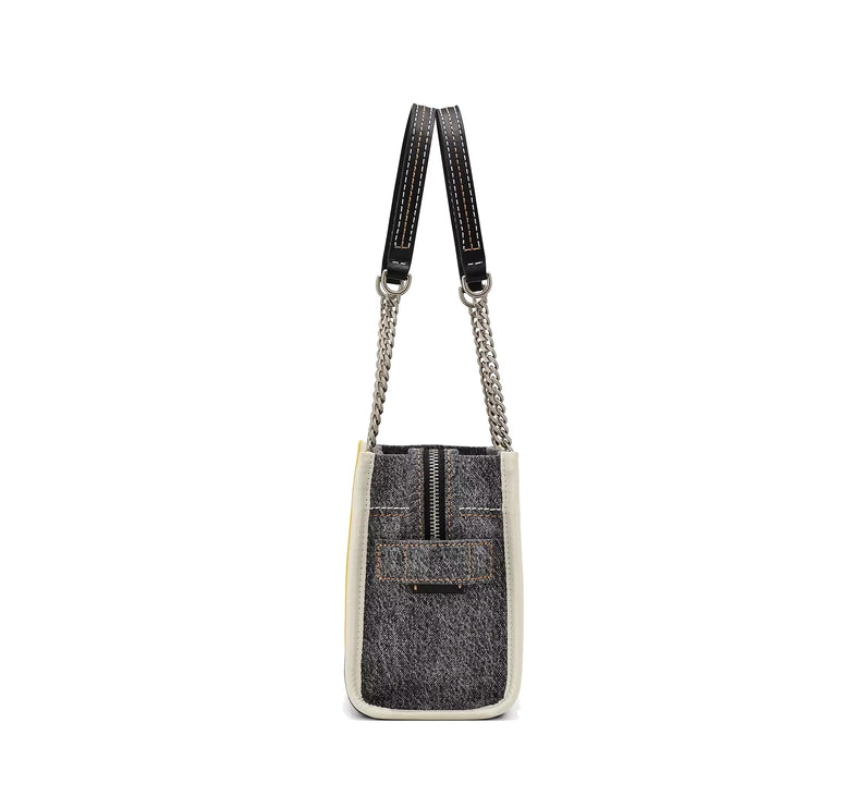 Marc Jacobs Women's The Denim Chain Small Tote Bag Black Wash
