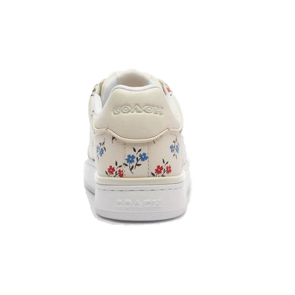 Coach Women's Clip Low Top Sneaker With Floral Print Chalk