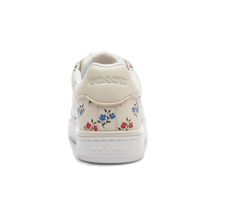 Coach Women's Clip Low Top Sneaker With Floral Print Chalk