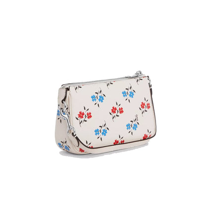 Coach Women's Nolita 19 With Floral Print Silver/Chalk Multi