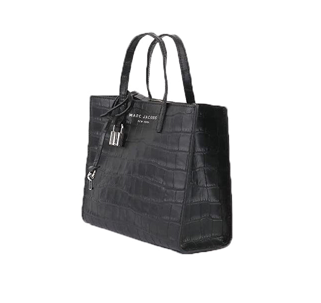 Marc Jacobs Women's Mini Grind Crocodile Embossed Leather Tote Black