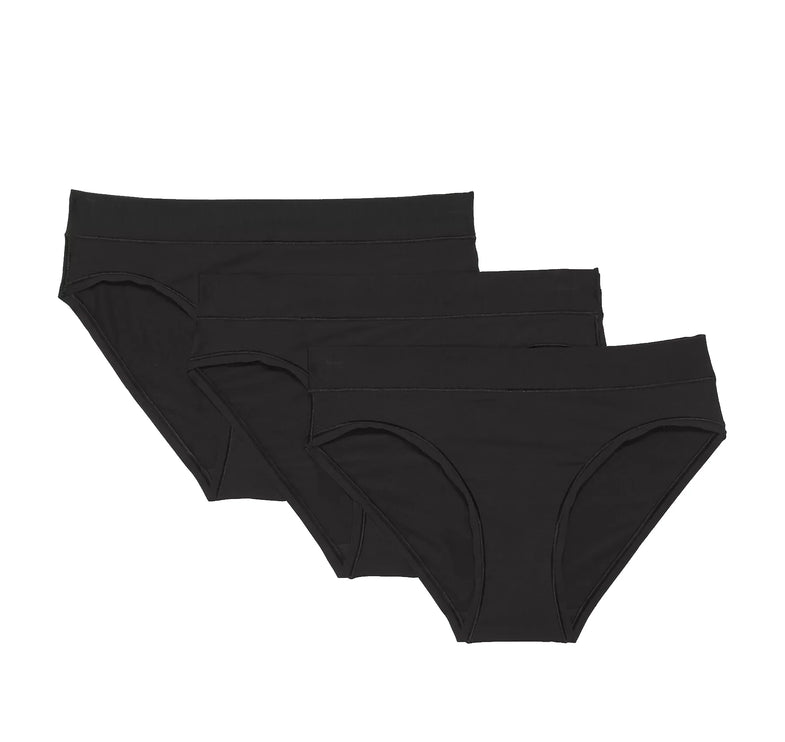 lululemon Women's UnderEase Mid-Rise Bikini Underwear 3 Pack Black