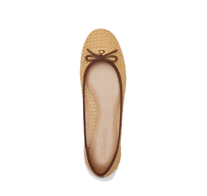 Coach Women's Abigail Flat Natural/Saddle