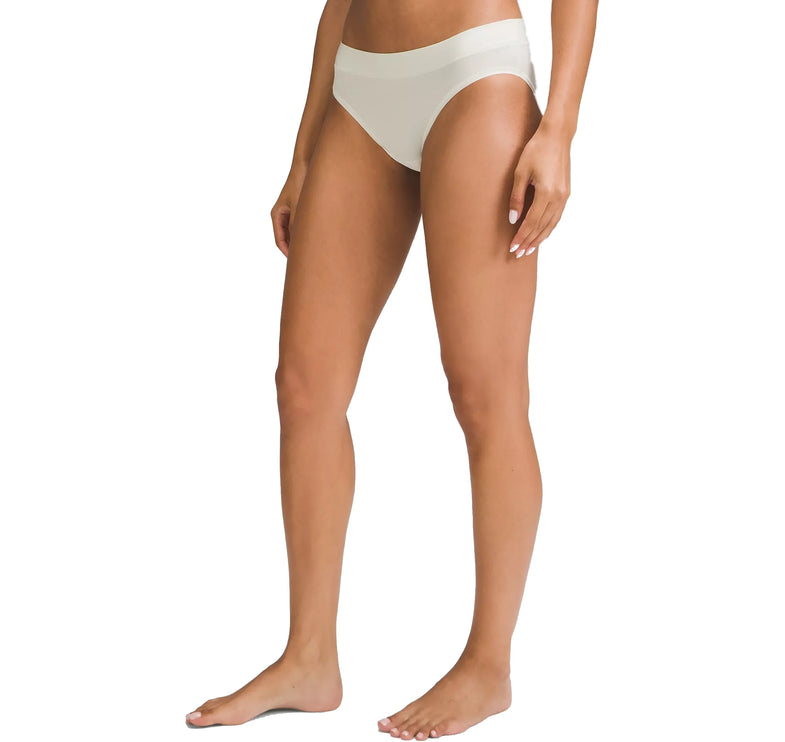 lululemon Women's UnderEase Mid-Rise Bikini Underwear 5 Pack Bone/Strawberry Milkshake/Jumie Stripe White Vapor/Windmill/Black