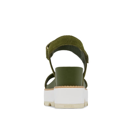 Sorel Women's Joanie IV Y Strap Wedge Sandal Utility Green/Honey White