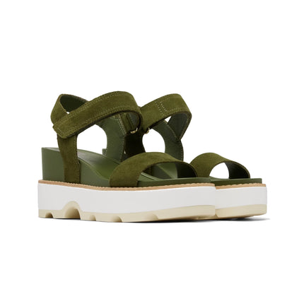 Sorel Women's Joanie IV Y Strap Wedge Sandal Utility Green/Honey White