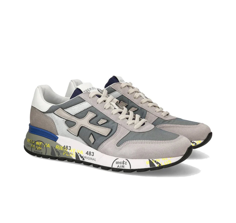 Premiata Men's Mick Sneakers Gray/Blue 6611