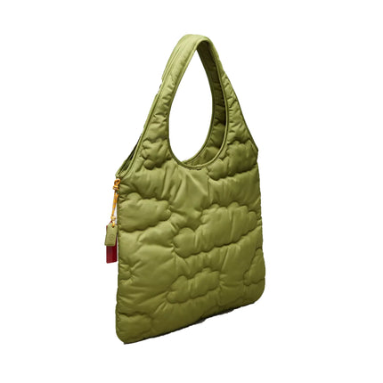 Coach Unisex Coachtopia Loop Quilted Cloud Tote Olive Green