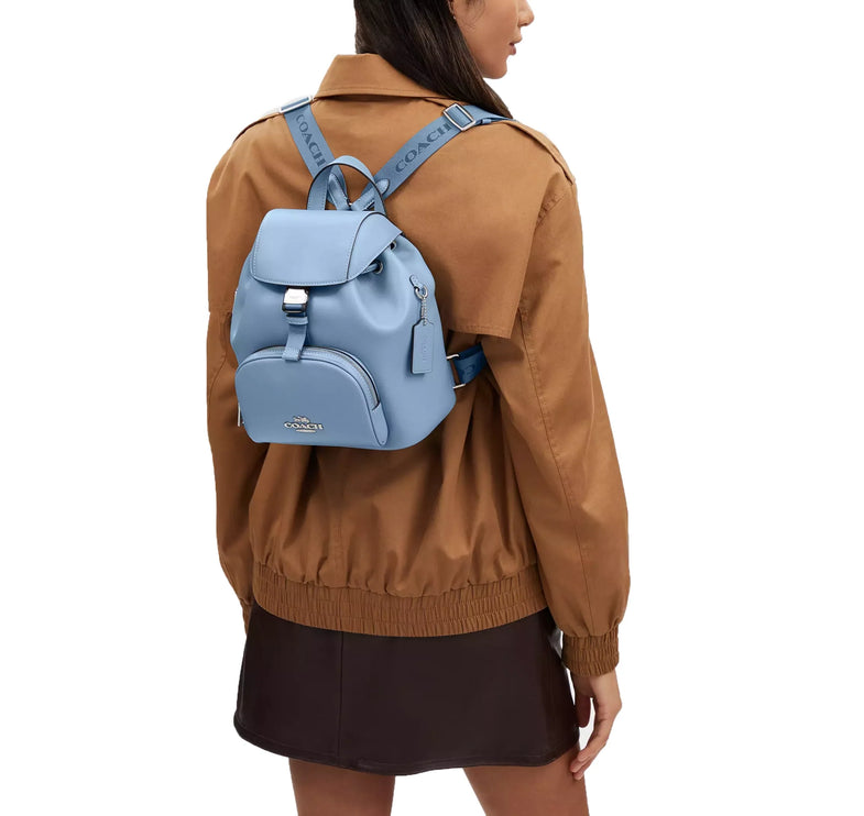 Coach Women's Pace Backpack Silver/Cornflowr/Field Flora