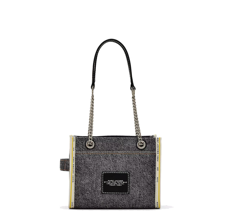 Marc Jacobs Women's The Denim Chain Small Tote Bag Black Wash