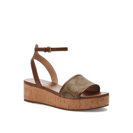 Coach Women's Tullie Sandal Saddle/Khaki