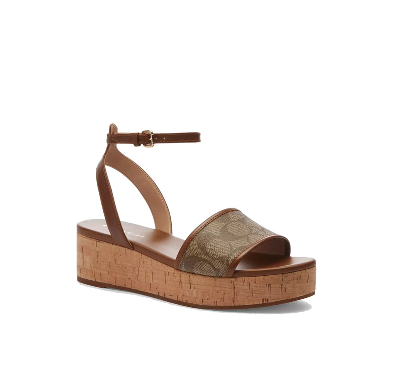 Coach Women's Tullie Sandal Saddle/Khaki