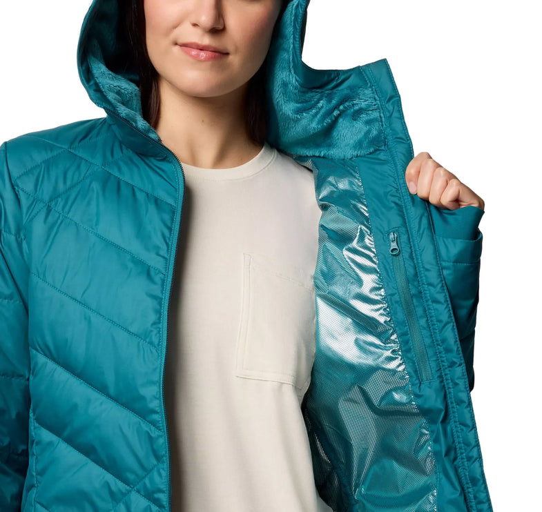 Columbia Women's Heavenly Long Hooded Jacket River Blue