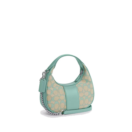 Coach Women's Carmen Mini Crossbody In Signature Jacquard Silver/Faded Blue