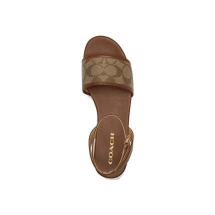 Coach Women's Tullie Sandal Saddle/Khaki