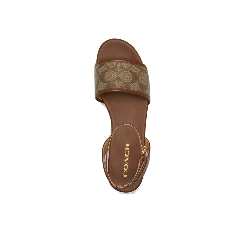 Coach Women's Tullie Sandal Saddle/Khaki