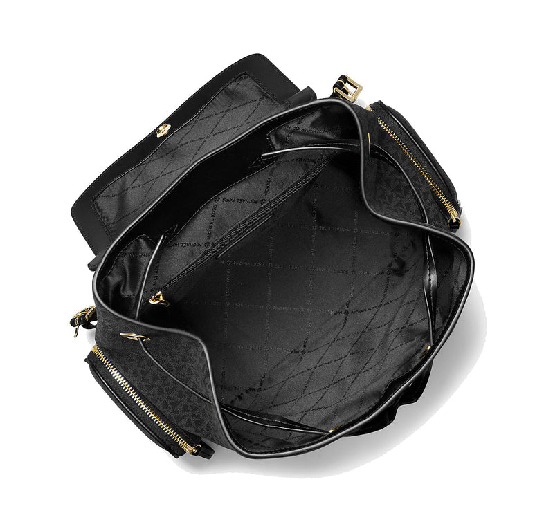 Michael Kors Women's Jet Set Large Logo Backpack Black