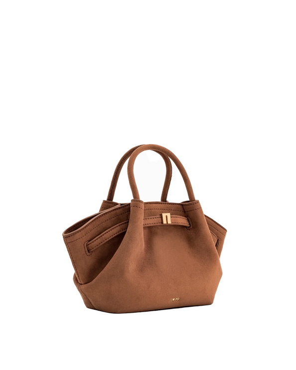 JW PEI Women's Hana Mini Faux Suede Tote Bag Brown/Gold