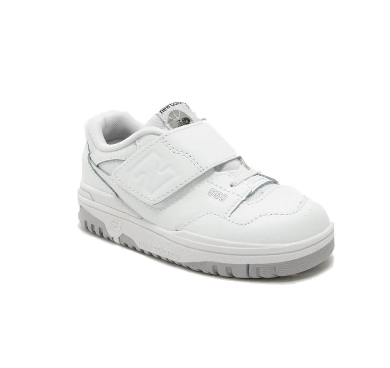 New Balance Toddler's 550 Bungee Lace with Top Strap White IHB550PB - Special Price