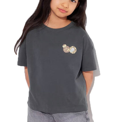 Uniqlo Kid's Chiikawa x Sanrio Characters Sweets Collection Short Sleeve UT 08 Dark Gray