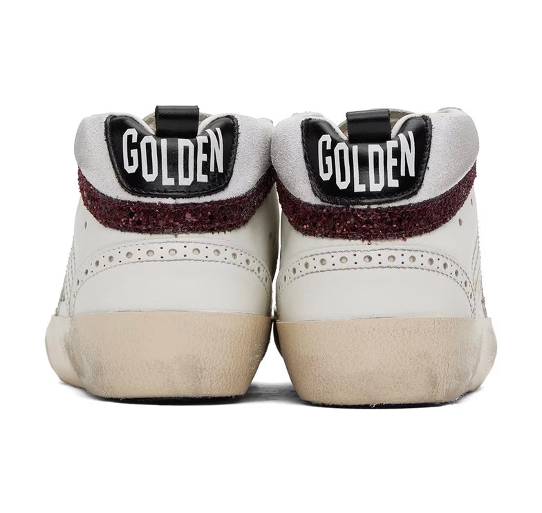 Golden Goose Women's Mid Star Sneakers Red/Gold