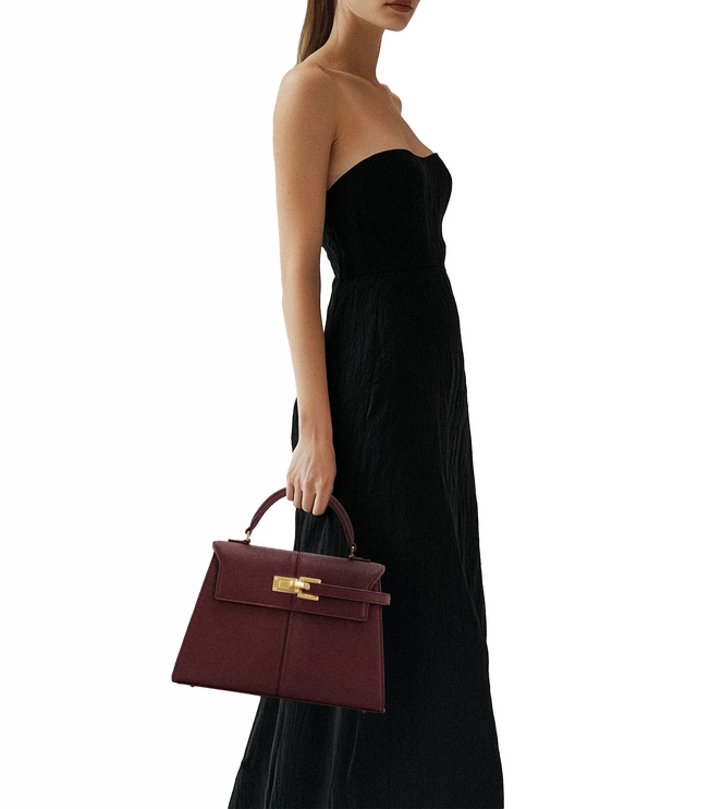 JW PEI Women's Elise Large Top Handle Bag Claret/Gold