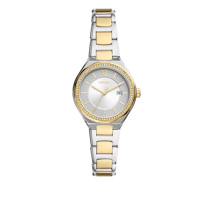 Fossil Women's Eevie Three Hand Date Two Tone Stainless Steel Watch BQ3802