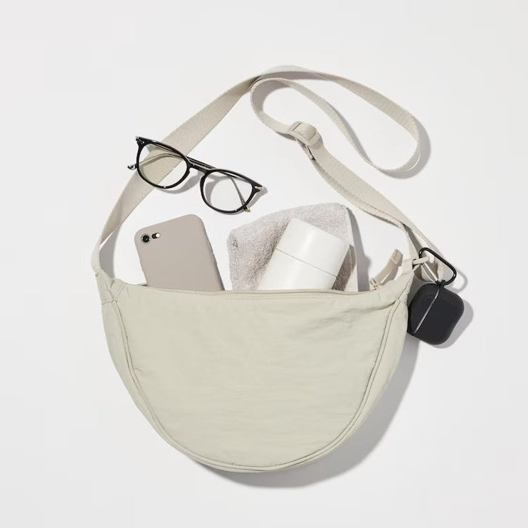 Uniqlo Unisex Round Mini Shoulder Bag Beige - Ready to Ship