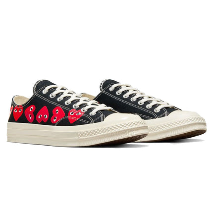 Converse x Comme des Garçons PLAY Chuck 70 Multi Heart Low Top Black/Red/Egret