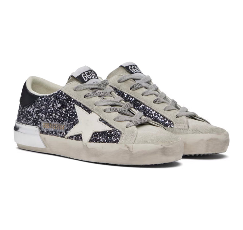 Golden Goose Women's Super Star Sneakers Shine Anthracite/Black