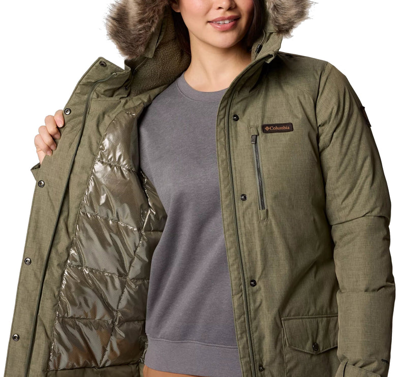 Columbia Women's Suttle Mountain Long Insulated Jacket Stone Green