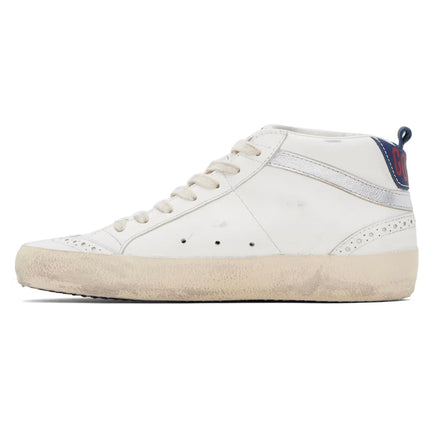 Golden Goose Women's Mid Star Sneakers White/Ivory/Silver