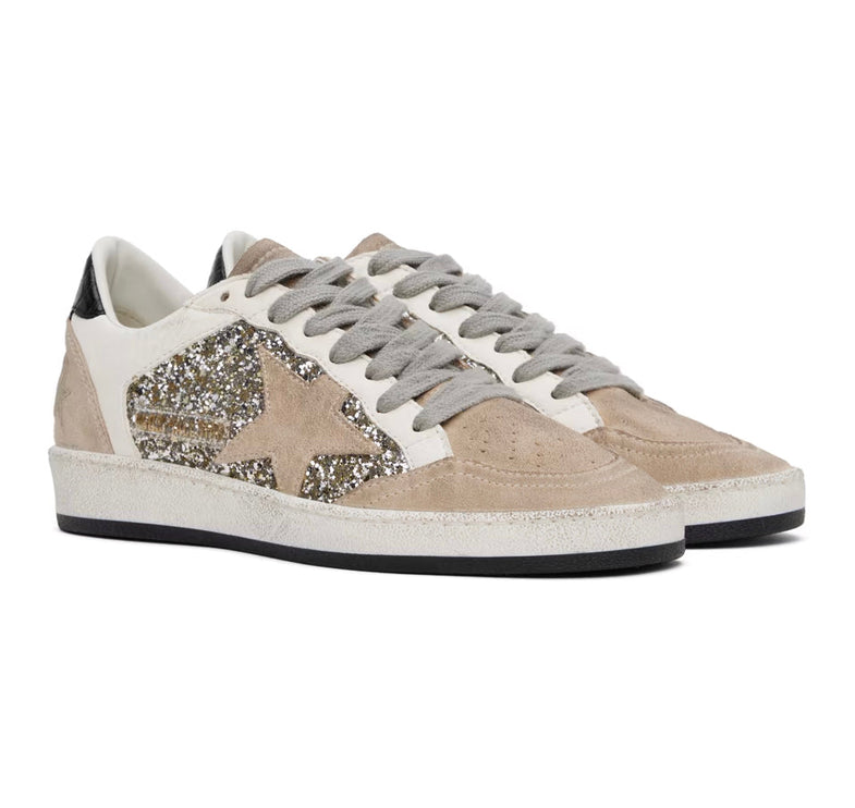 Golden Goose Women's Ball Star Sneakers Shine/Taupe - Ready to Ship