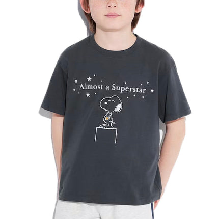 Uniqlo Kid's Peanuts UT Short Sleeve Graphic T-Shirt 08 Dark Gray