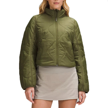 lululemon Women's Quilted Light Insulation Cropped Jacket Ether Green