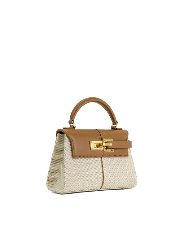 JW PEI Women's Elise Top Handle Bag Brown Canvas