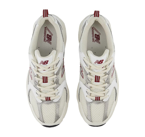 New Balance 530 Sea Salt with White and Mercury Red MR530SZ