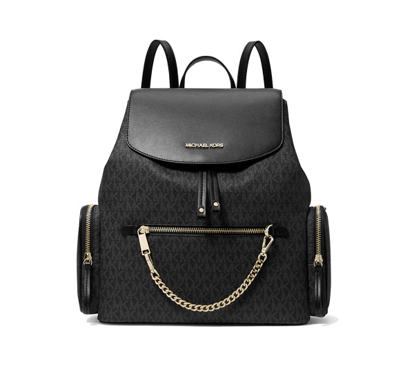 Michael Kors Women's Jet Set Large Logo Backpack Black