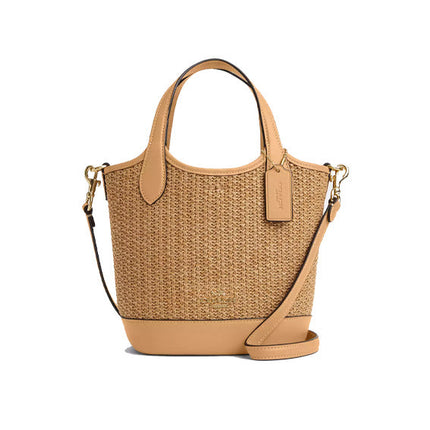 Coach Women's Hanna Bucket Bag Gold/Latte Multi