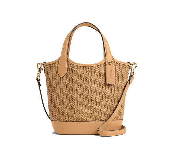 Coach Women's Hanna Bucket Bag Gold/Latte Multi