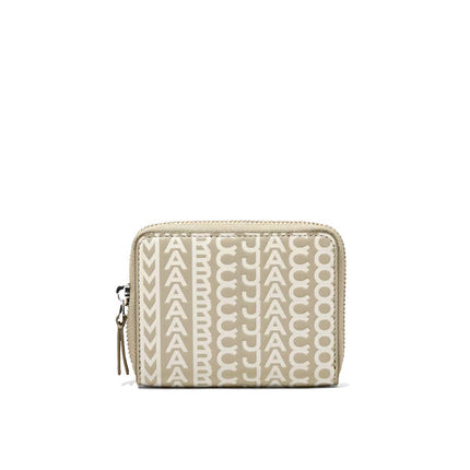 Marc Jacobs Women's The Monogram Leather Zip Around Wallet Khaki