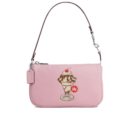 Coach Women's Nolita 19 With Sundae Graphic Silver/Cherry Blossom