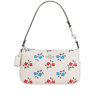 Coach Women's Nolita 19 With Floral Print Silver/Chalk Multi