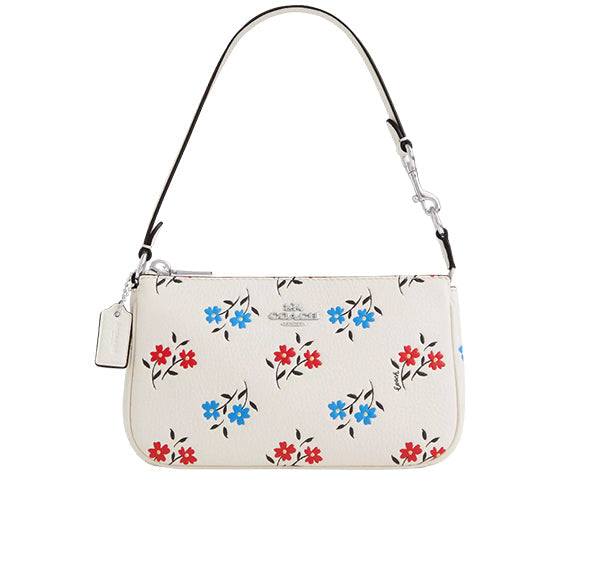 Coach Women's Nolita 19 With Floral Print Silver/Chalk Multi