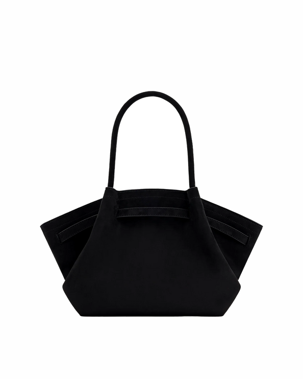 JW PEI Women's Hana Medium Faux Suede Tote Bag Black/Gold