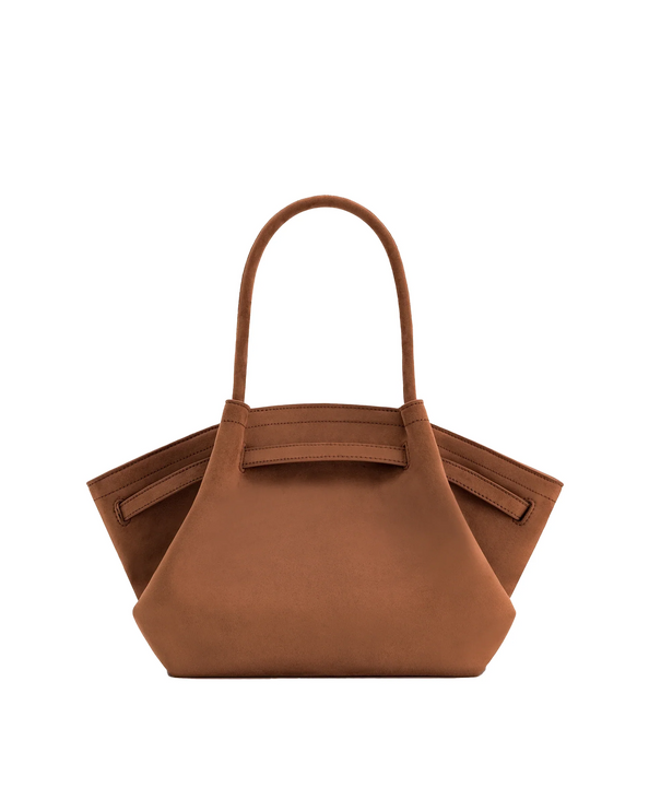 JW PEI Women's Hana Medium Faux Suede Tote Bag Brown/Gold